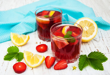 Summer strawberry drink