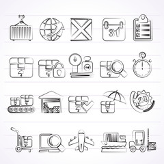 Logistic and Shipping icons - vector icon set