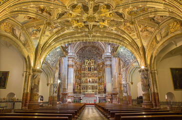 Granada - The nave of church Monasterio de San Jeronimo.