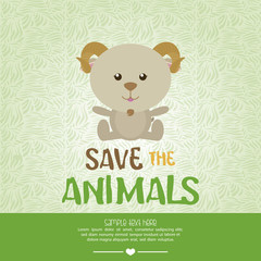 Fototapeta premium Save the Animals