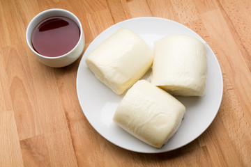 Chinese Steamed Bun and tea
