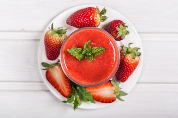 Watermelon, soup, summer.