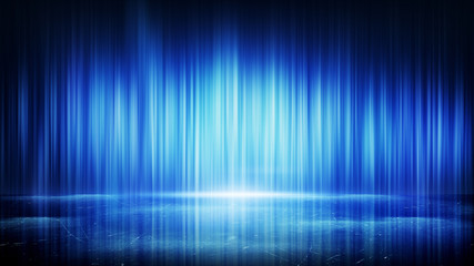 blue light lines and reflection abstract background