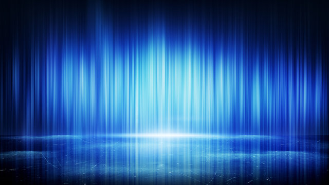 Blue Light Lines And Reflection Abstract Background