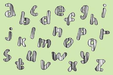 Vector calligraphic letters