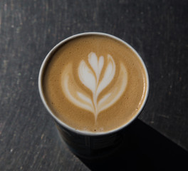 Artistic Design on the Top of a Coffee