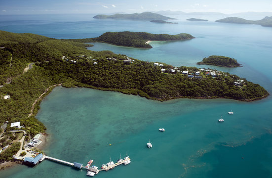 Shute Harbour Whitsunday Island aerial view Australia
