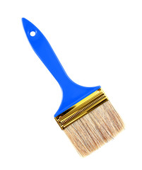 blue Paint brush isolated on white.