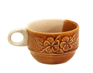 ceramic mug isolated on white background