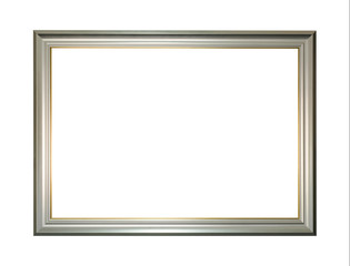 Silver picture frame isolated