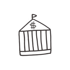 bank doodle drawing