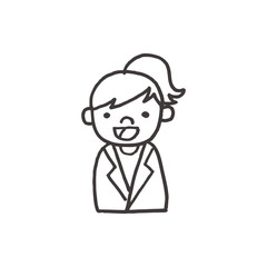 Businesswoman doodle drawing