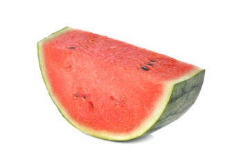 sliced watermelon on white background
