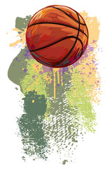 Basketball Banner.
All elements are in separate layers and grouped.