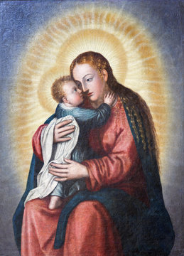 Granada - Madonna with the child in Monasterio de la Cartuja
