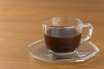 a cup of hot coffee