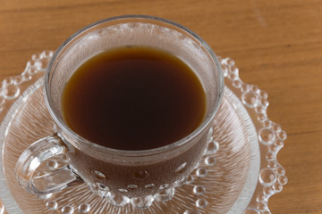 a cup of hot coffee