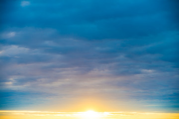 Sun set sky with cloudy