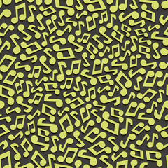 Obraz premium Musical seamless pattern with music notes.