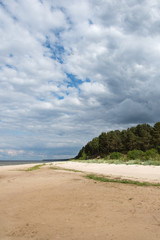 Fototapeta na wymiar Baltic sea coast in Latvia.