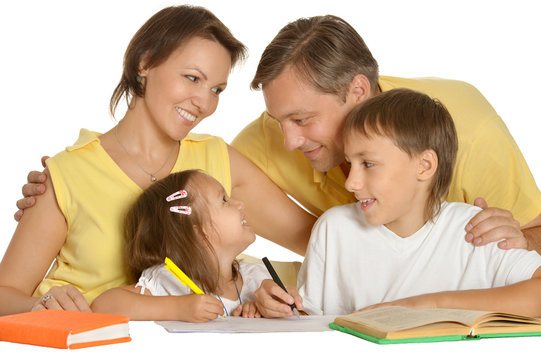 Parents Help Children With Homework