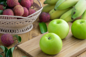 Naklejka na ściany i meble fruits on table