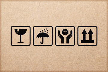 symbol on cardboard background