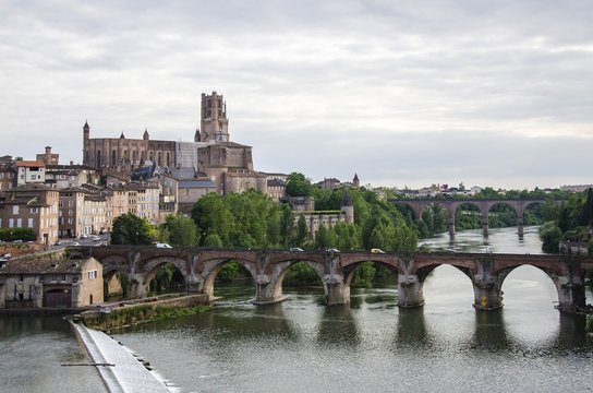 Sainte-Cecile Cathedral  and cityscape of Albi , France