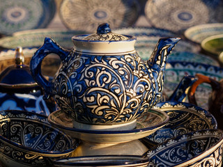 Ceramic teapot in Bukhara, Uzbekistan