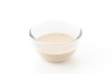 salad sauce on white background