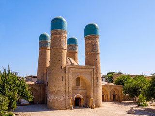 Chor-Minor Madrassah, Bukhara, Uzbekistan. UNESCO world Heritage - obrazy, fototapety, plakaty
