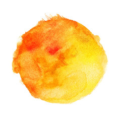 Vector round watercolor stain