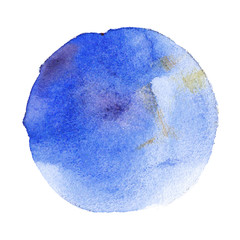 Vector round watercolor stain