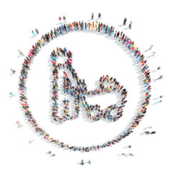 people in the shape of a man.