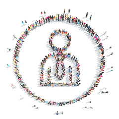 people in the shape of a man.