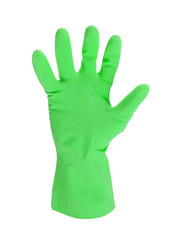 Latex glove for cleaning on hand