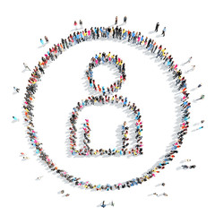 people in the shape of a man.