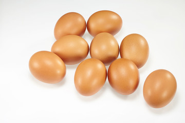 eggs isolated on white background