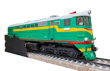 Fototapeta premium the old green locomotive