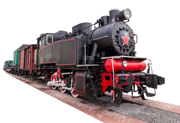 Fototapeta na wymiar vintage,big, steam train