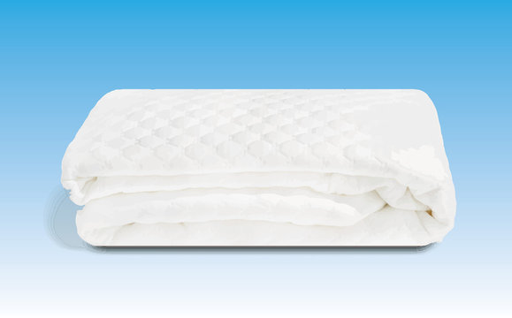 Vettorial Of Padded Mattress Cover In Cotton Handmade In Italy