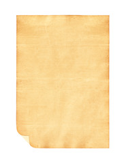 Old paper on white background.