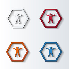 Obraz premium icon4colors_hexagon_frame_190