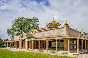 Obraz premium Buddist temple at Conishead Priory, Ulverston.