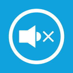 Obraz premium Muted sound sign icon