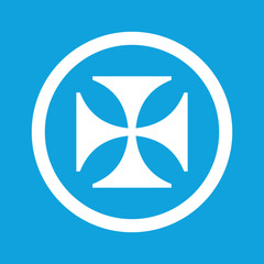 Maltese cross sign icon