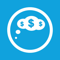 Dollar thought sign icon