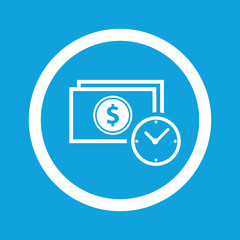 Dollar time sign icon