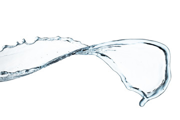 water splashing in the air, isolated on white background