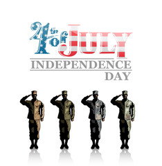 Independence day greeting vector